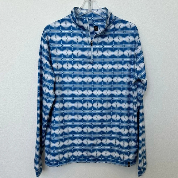 Rafter C Men’s Western Quarter Zip Pullover Blue Size Medium‎ - Picture 1 of 8